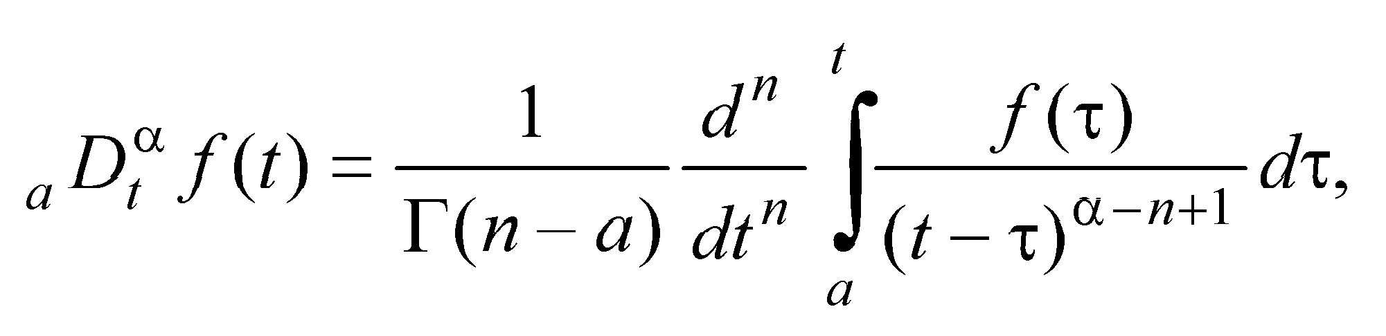 RL definition of fractional derivative